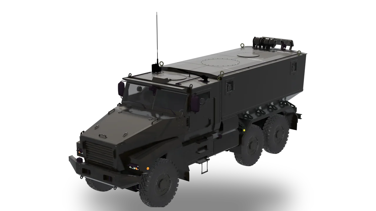 HVY Warhorse, Armored Chassis · Military truck
