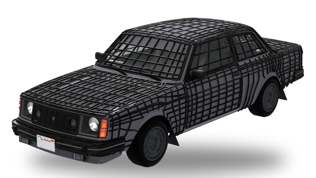 Vulcar Nebula Turbo Scrapper, Car / Pickup · Rusted turbo sedan